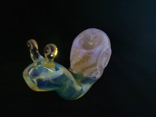 Glass Snail Pipe - Lavender