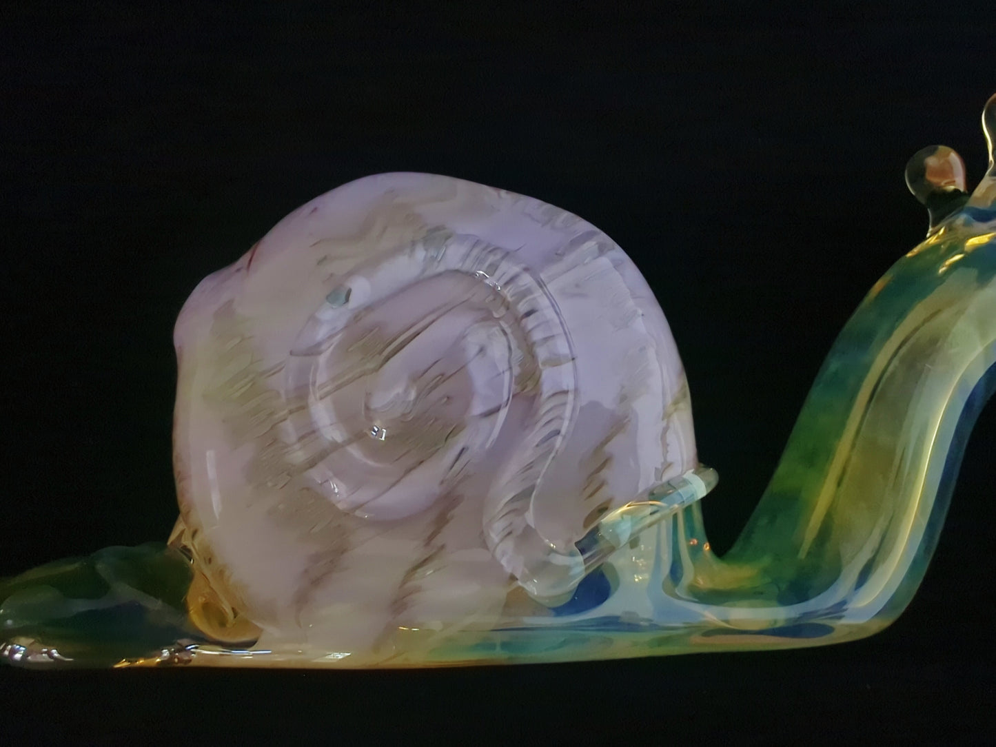Glass Snail Pipe - Lavender