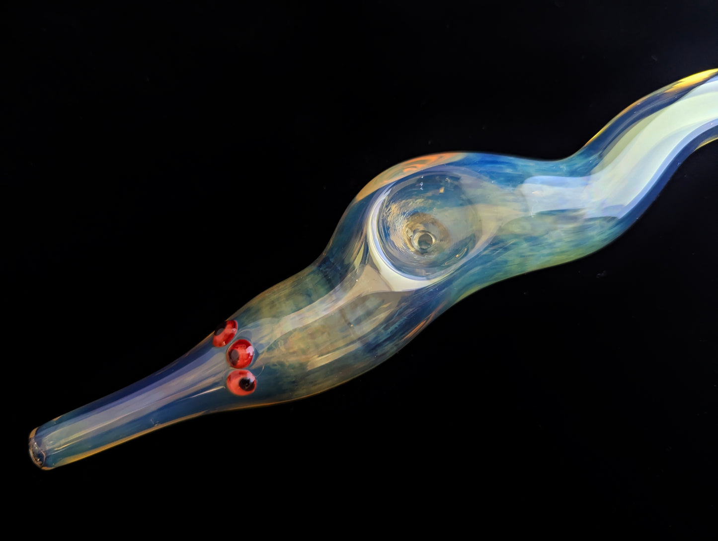 Glass Magic Worm (Three-eyed, red-eyed fumed Version)