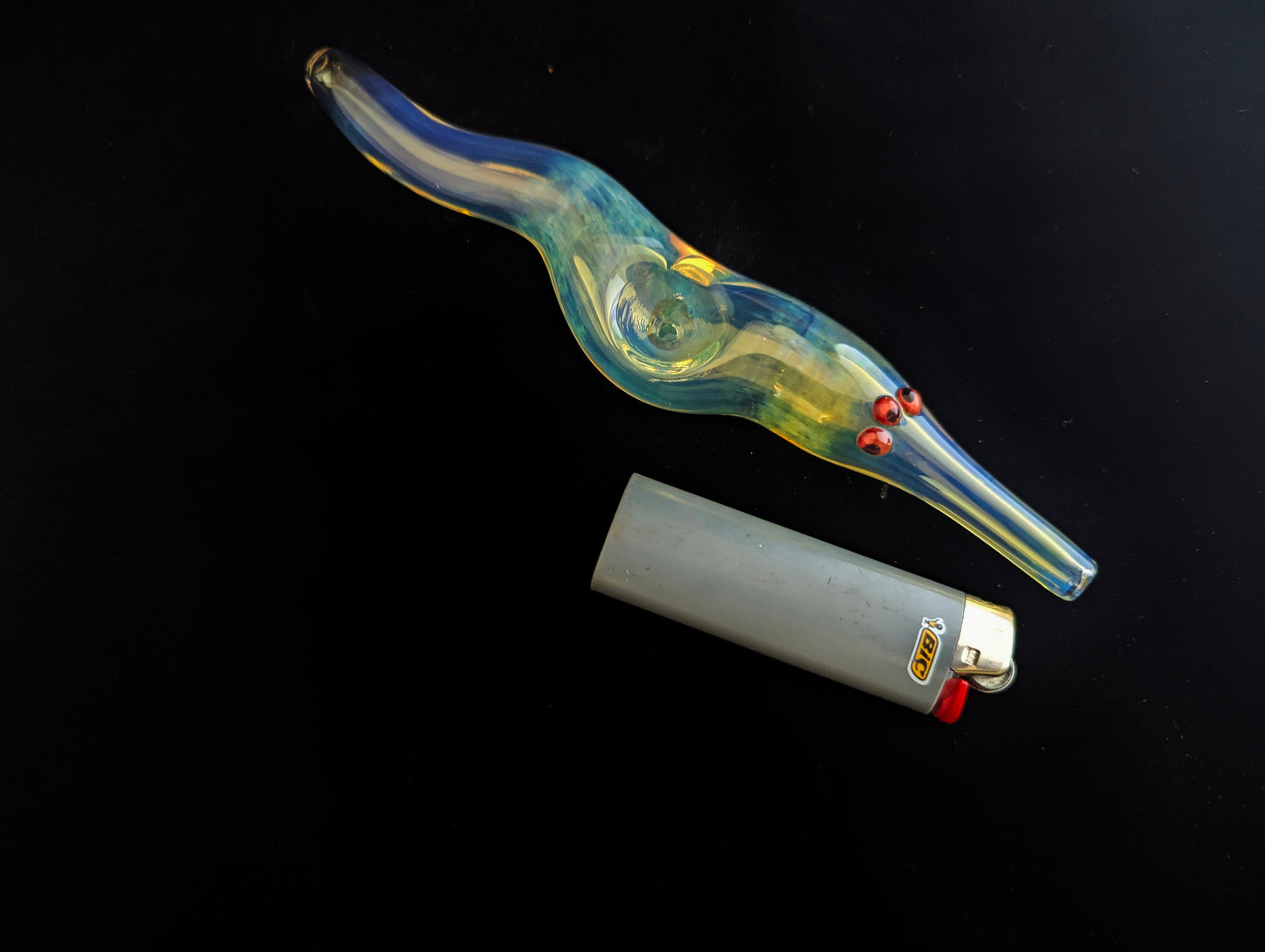 Glass Magic Worm (Three-eyed, red-eyed fumed Version)