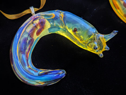 Detailed Glass Banana Slug Ornament | Handmade Suncatcher Gift | Quick Shipping