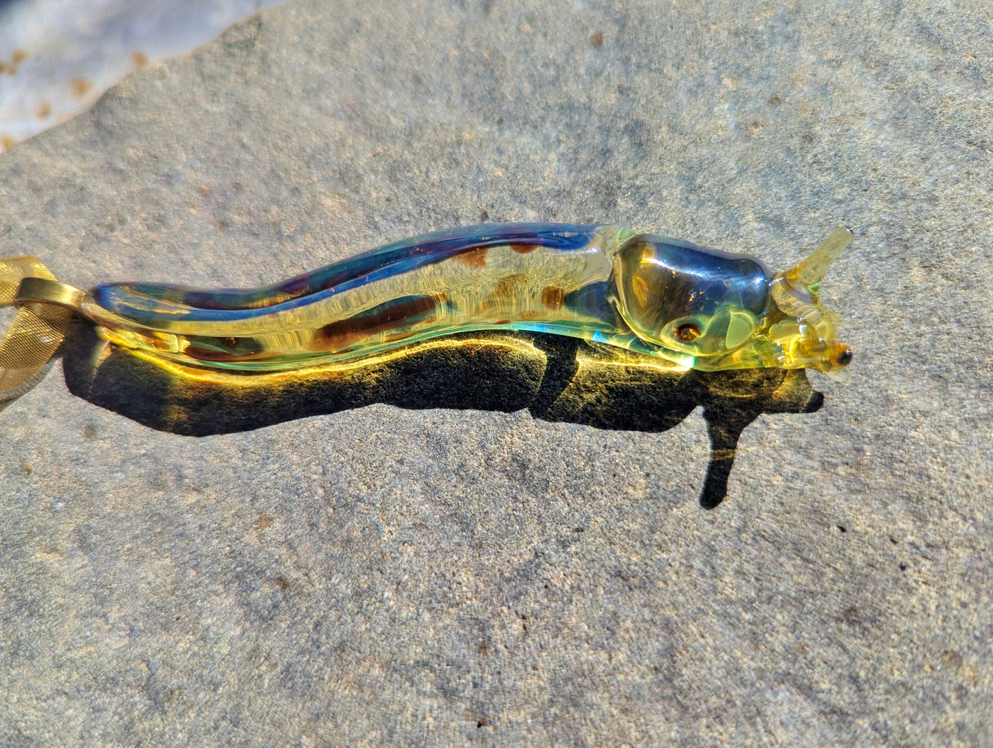 Detailed Glass Banana Slug Ornament | Handmade Suncatcher Gift | Quick Shipping