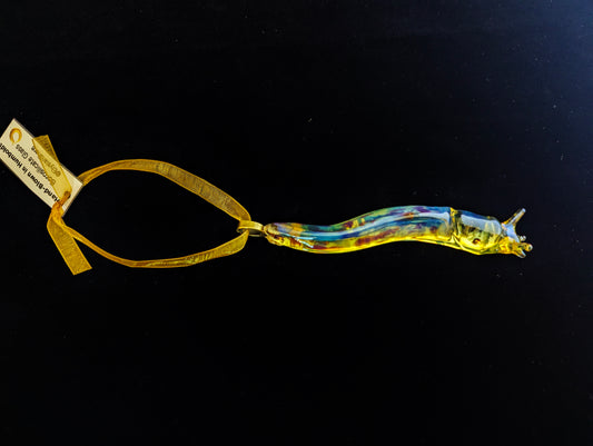 Detailed Glass Banana Slug Ornament | Handmade Suncatcher Gift | Quick Shipping