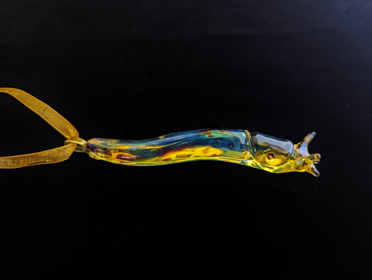Detailed Glass Banana Slug Ornament | Handmade Suncatcher Gift | Quick Shipping