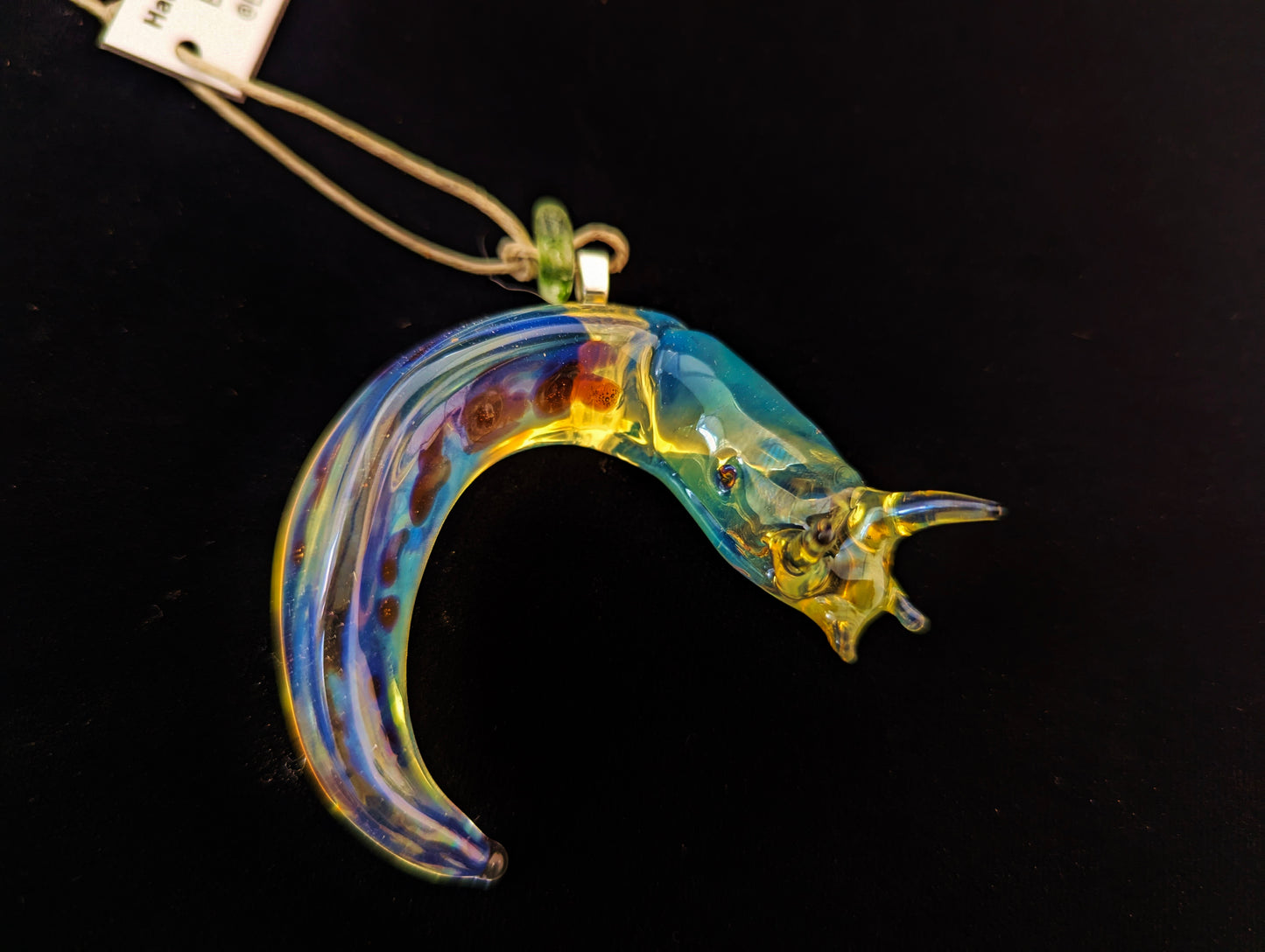 Detailed Glass Banana Slug Ornament | Handmade Suncatcher Gift | Quick Shipping