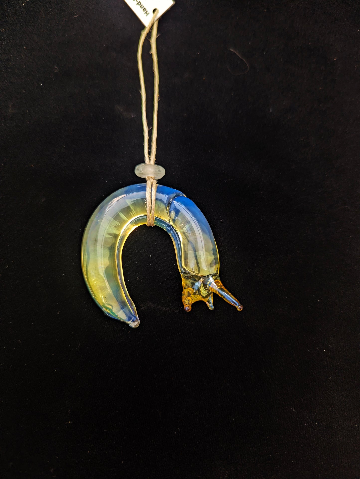 Glass Banana Slug Ornament | Unique Handmade Art