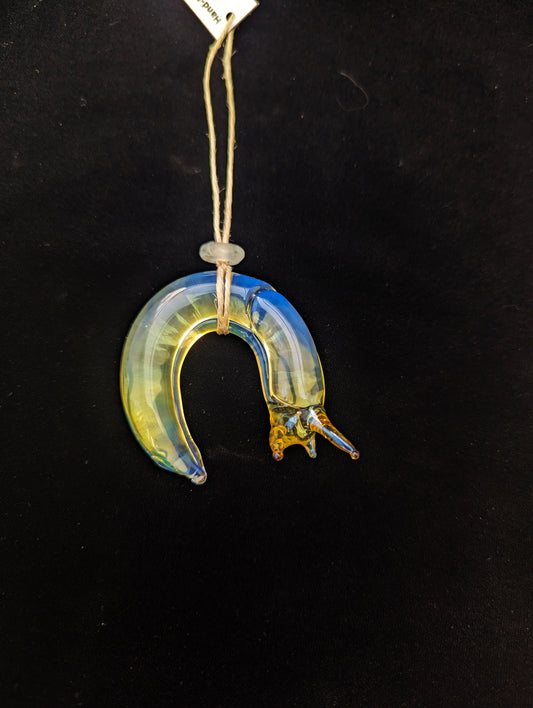 Glass Banana Slug Ornament | Unique Handmade Art