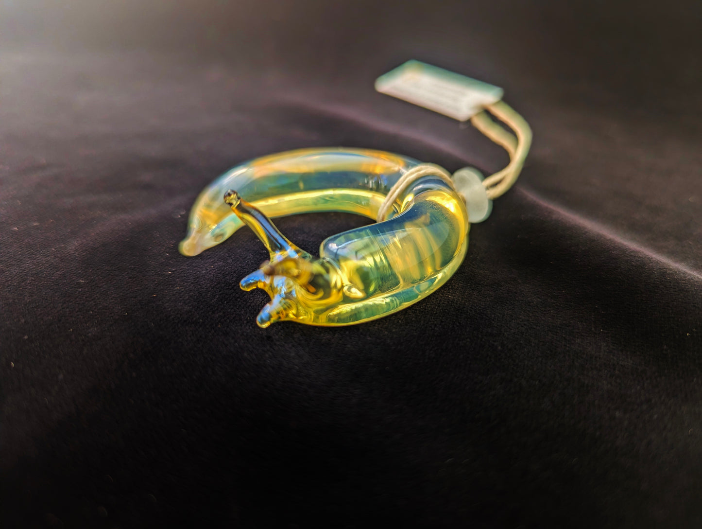 Glass Banana Slug Ornament | Unique Handmade Art
