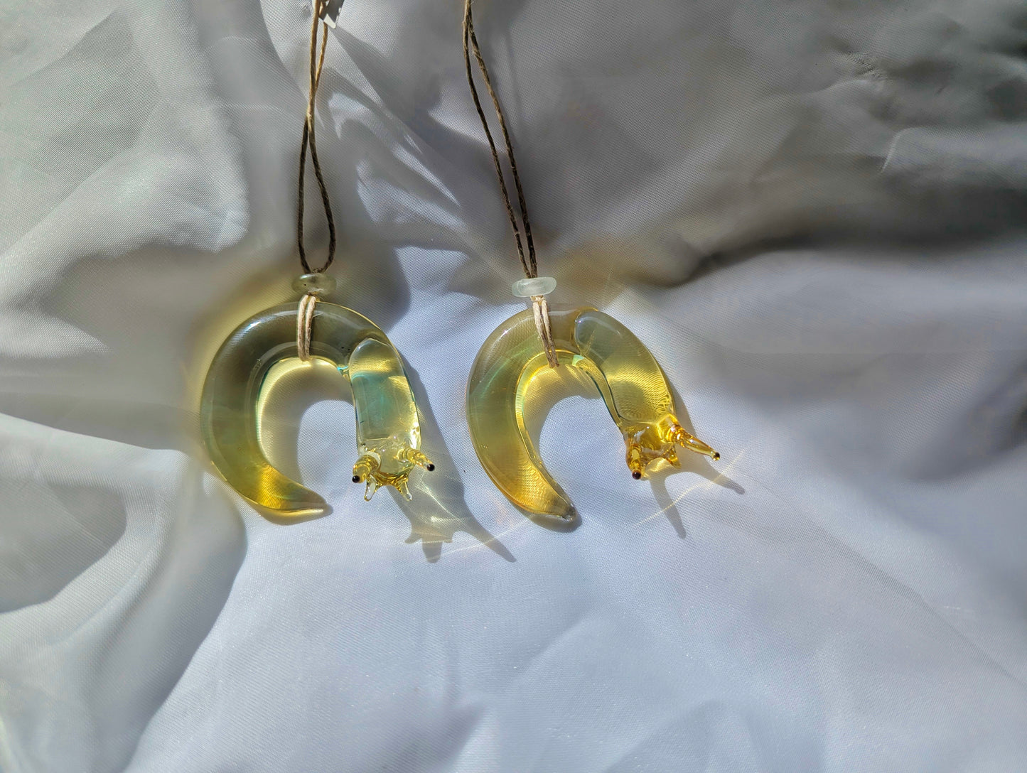 Glass Banana Slug Ornament | Unique Handmade Art