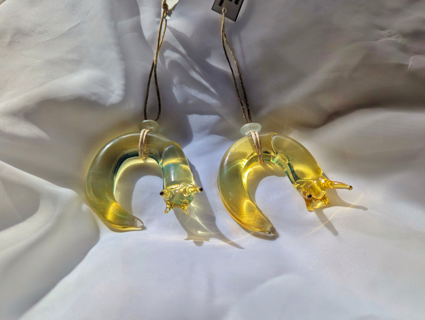 Glass Banana Slug Ornament | Unique Handmade Art