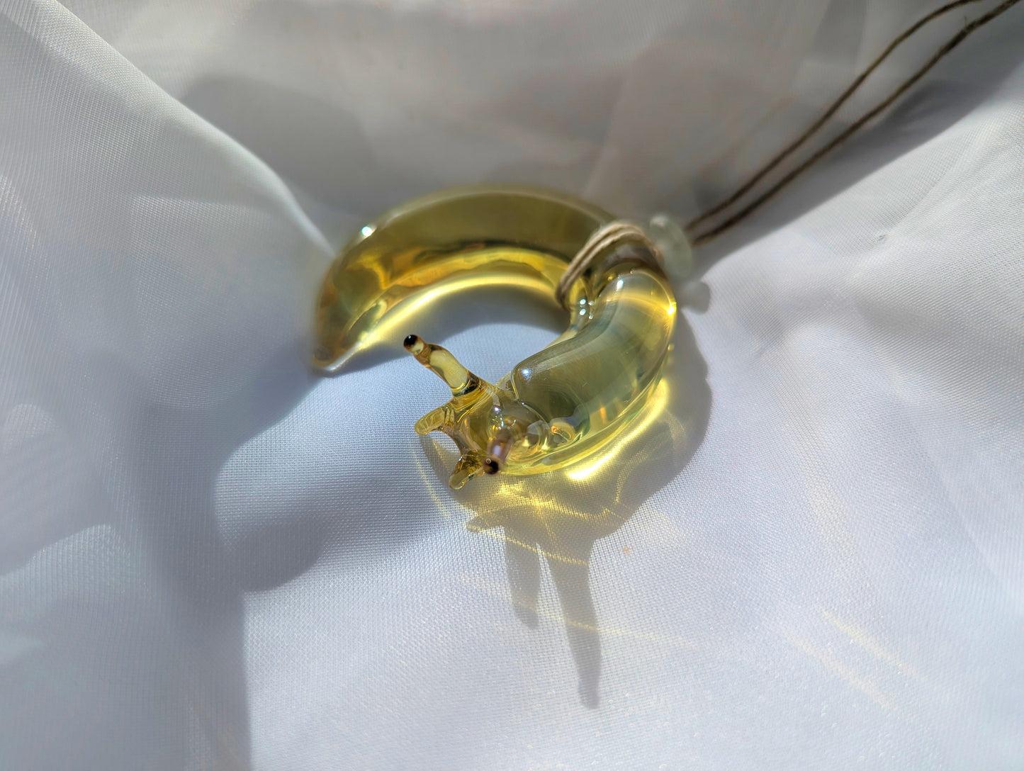 Glass Banana Slug Ornament | Unique Handmade Art