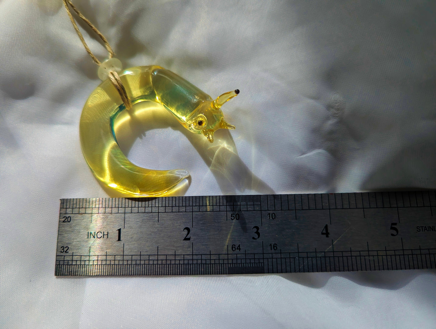 Glass Banana Slug Ornament | Unique Handmade Art