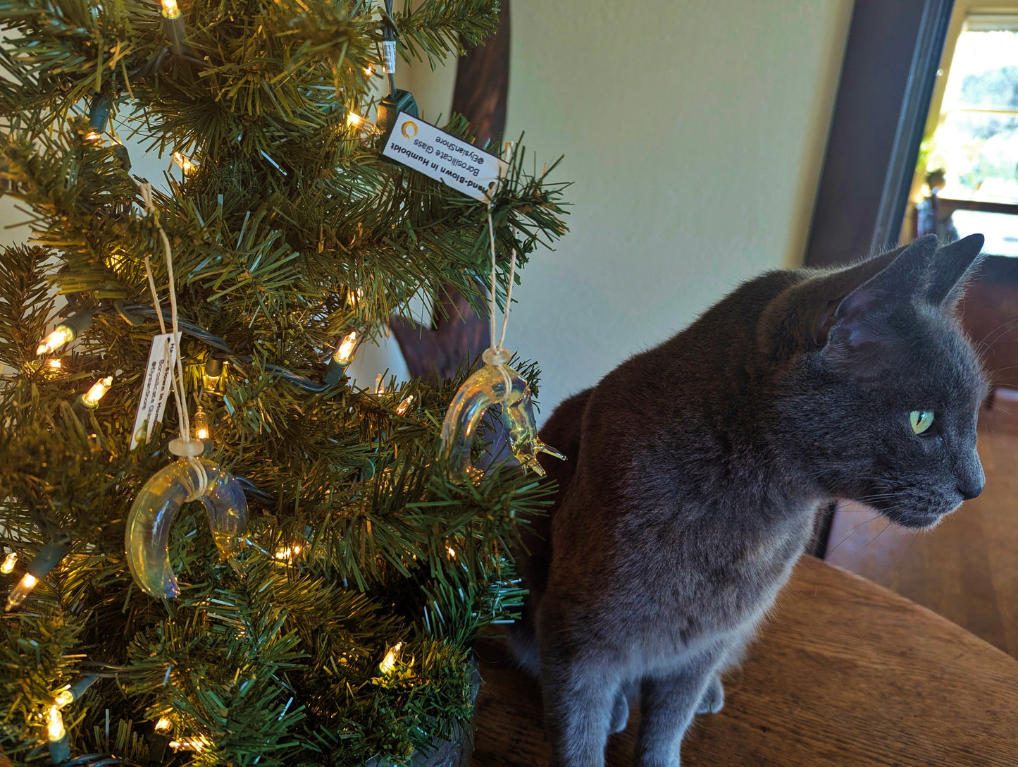 Glass Banana Slug Ornament | Unique Handmade Art