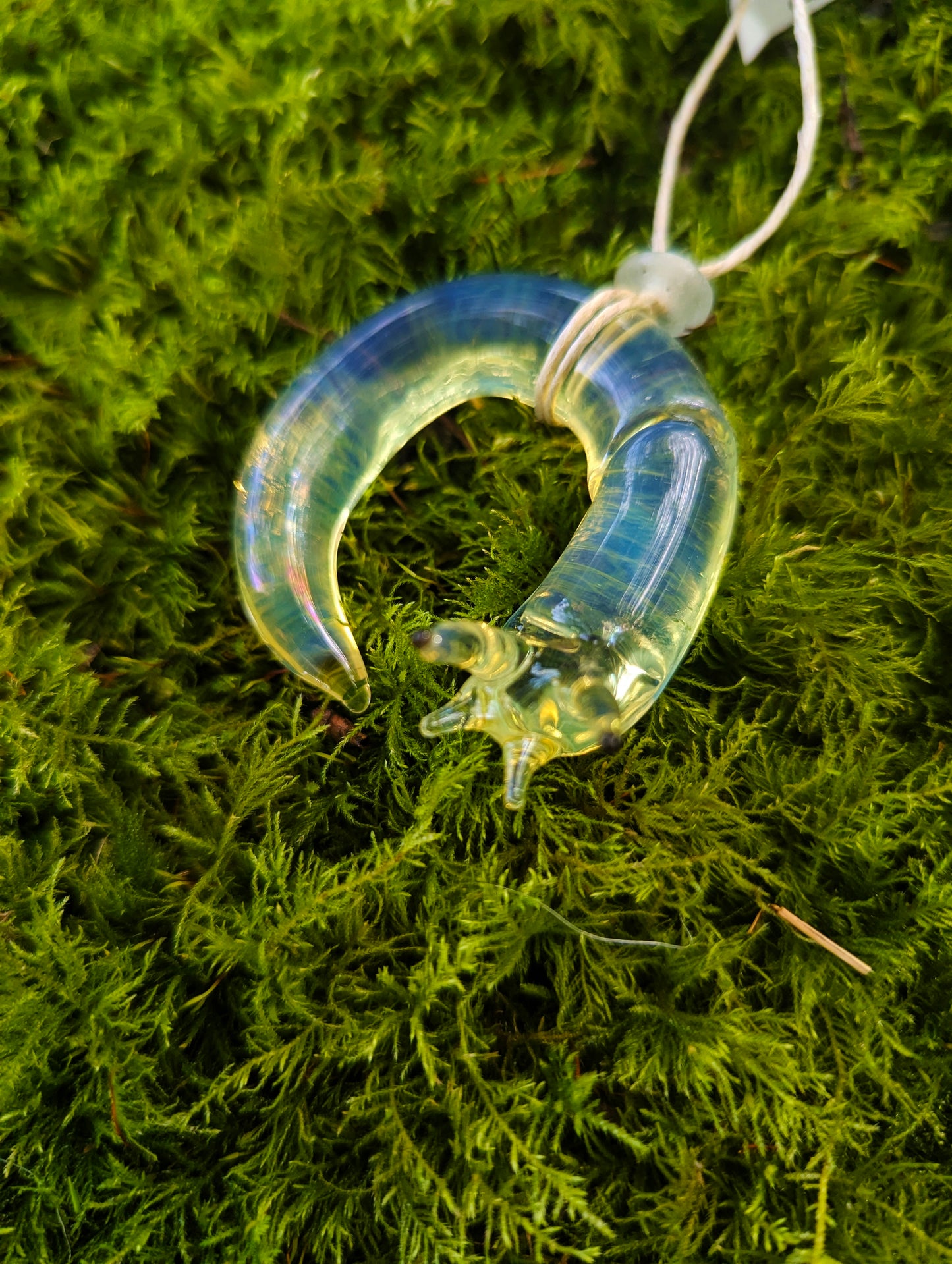 Glass Banana Slug Ornament | Unique Handmade Art