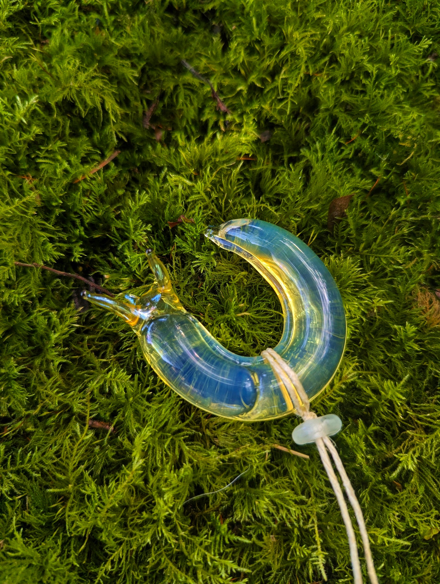 Glass Banana Slug Ornament | Unique Handmade Art